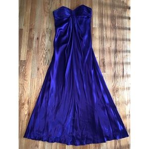 Purple Satin Prom Dress